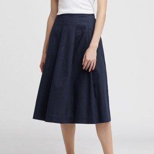 Uniqlo Tucked Flare Skirt Navy